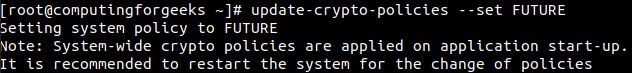 RHEL/CentOS/Rocky Linux上配置系统范围的加密策略