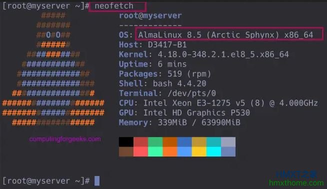 如何在Hetzner根服务器上安装AlmaLinux 8系统